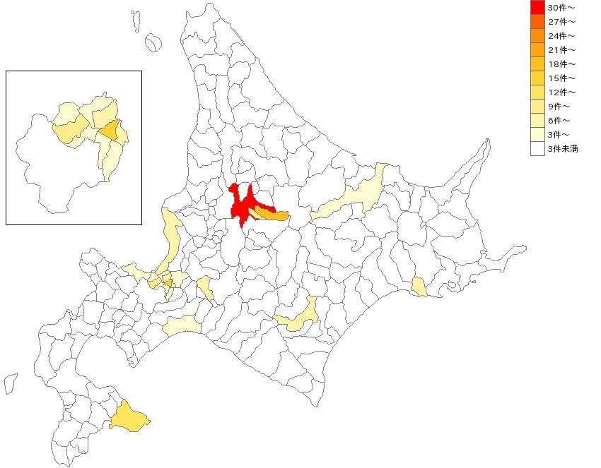 北海道の家具製造業界マップ