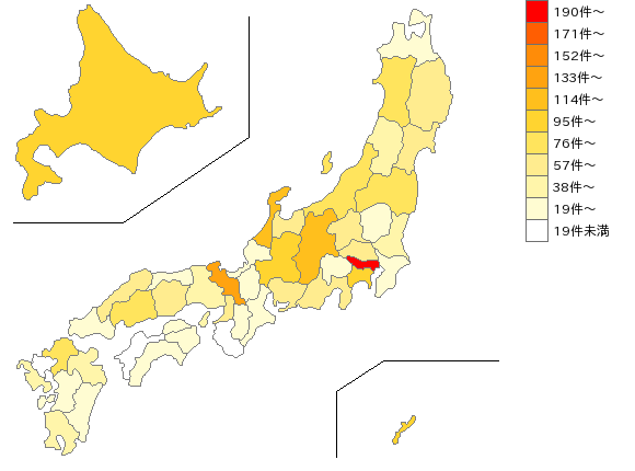 全国の民芸・工芸品業界マップ