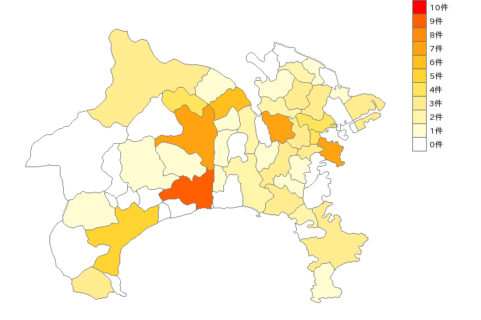神奈川県の冷凍機・温湿調整装置業界マップ