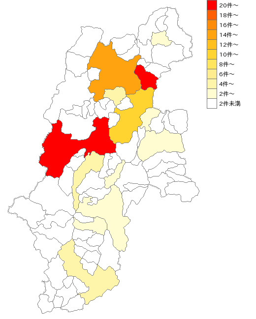長野県の冷凍機・温湿調整装置業界マップ