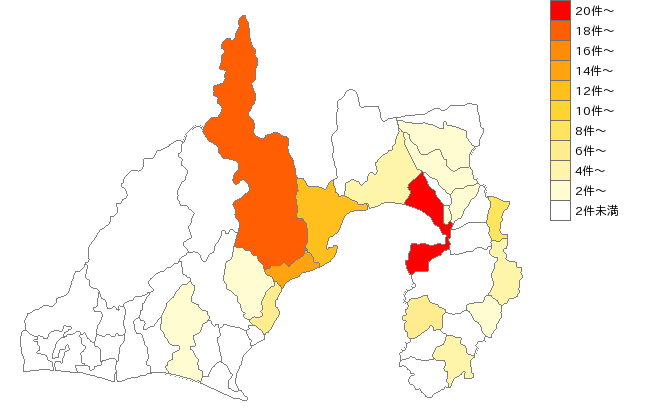 静岡県の冷凍機・温湿調整装置業界マップ