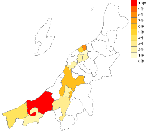 新潟県の温風・温水暖房装置業界マップ