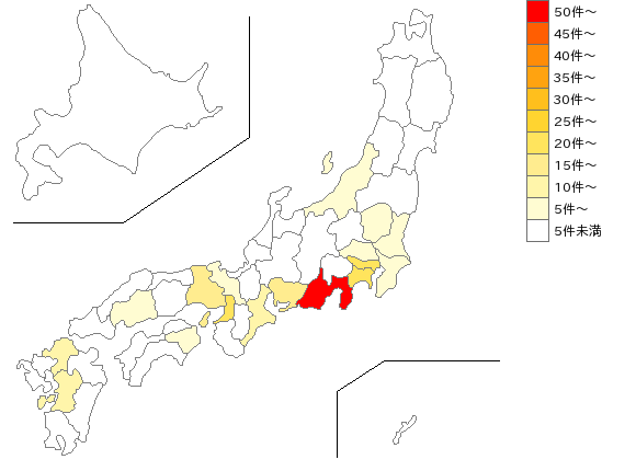 全国のオートバイ製造業界マップ
